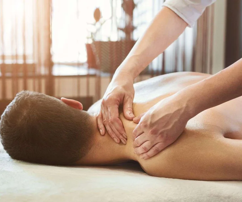 Hands-on shoulder and upper-back massage